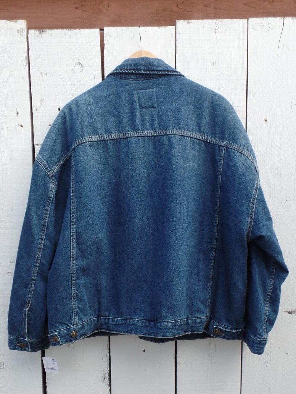 Free People Opal Swing Denim Jacket REMOVABLE Faux Fur Collar NWT XL - Picture 11 of 14